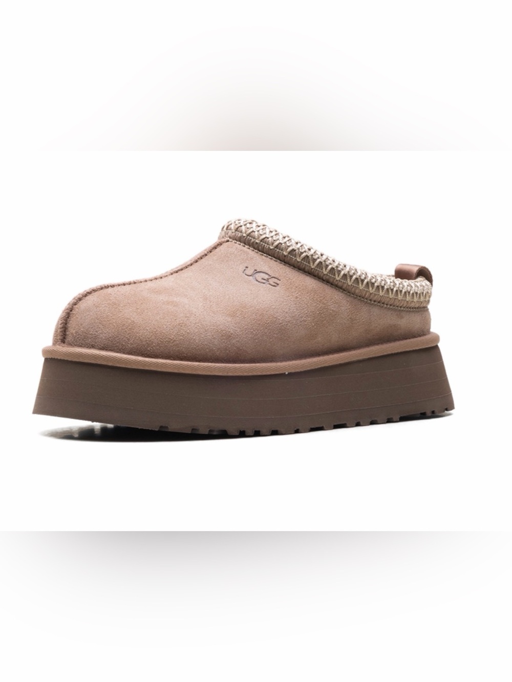 Authentic UGG Brand Women's Tazz II Braid Platform Slippers  Shoes Sand Sz 8